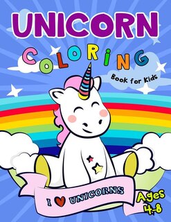 Front cover_Unicorn Coloring Book for Kids Ages 4-8