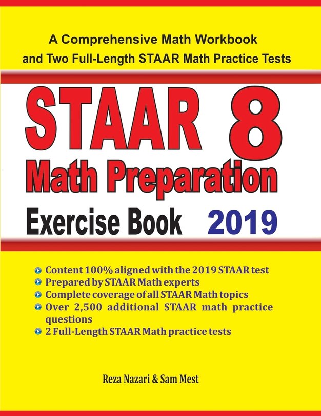 Front cover_STAAR 8 Math Preparation Exercise Book