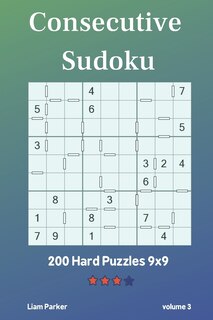 Couverture_Consecutive Sudoku - 200 Hard Puzzles 9x9 vol.3