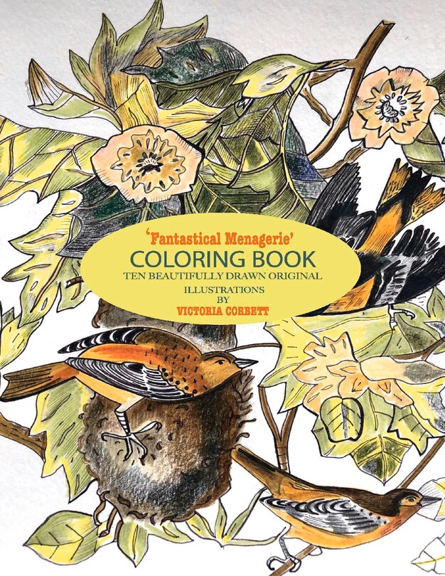 Front cover_Fantastical Menagerie, Coloring Book