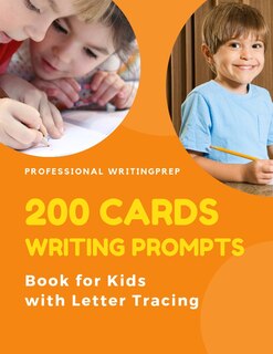 Couverture_200 Cards Writing Prompts Book for Kids with Letter Tracing
