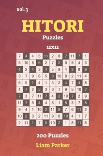 Front cover_Hitori Puzzles - 200 Puzzles 11x11 vol.3