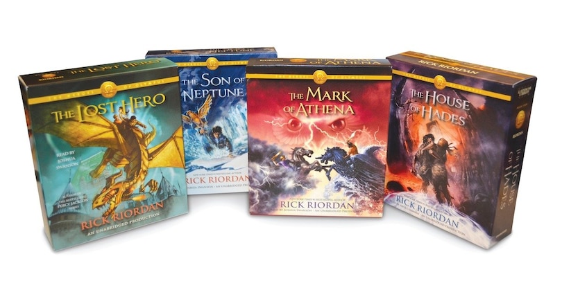 Front cover_The Heroes of Olympus Books 1-4 CD Audiobook Bundle