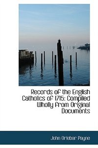 Couverture_Records of the English Catholics of 1715