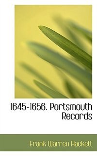 Couverture_1645-1656. Portsmouth Records