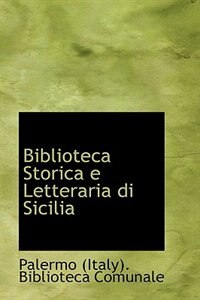 Front cover_Biblioteca Storica e Letteraria di Sicilia