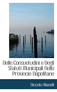 Front cover_Delle Consuetudini e Degli Statuti Municipali Nelle Provincie Napolitane