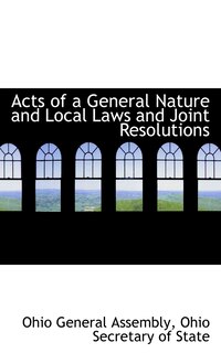 Front cover_Acts of a General Nature and Local Laws and Joint Resolutions