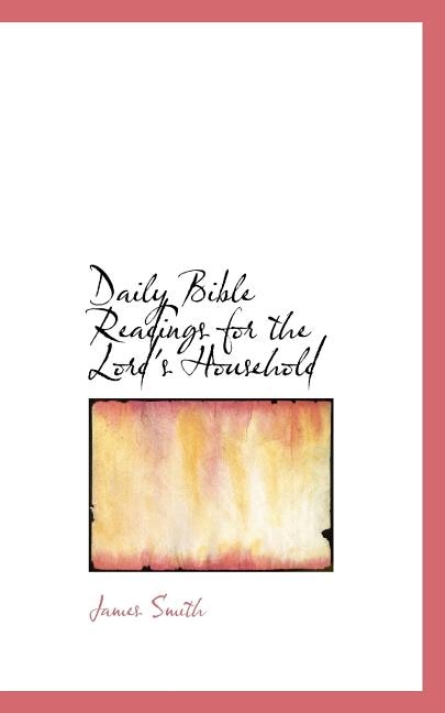 Front cover_Daily Bible Readings for the Lord's Household