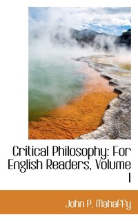 Front cover_Critical Philosophy