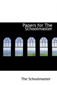 Couverture_Papers for The Schoolmaster