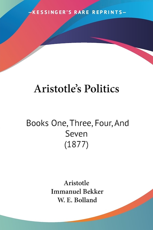 Front cover_Aristotle's Politics