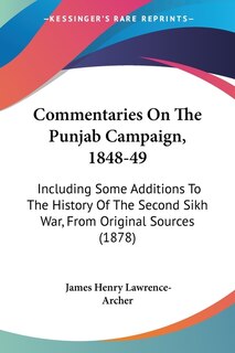 Front cover_Commentaries On The Punjab Campaign, 1848-49