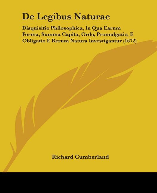 Front cover_de Legibus Naturae