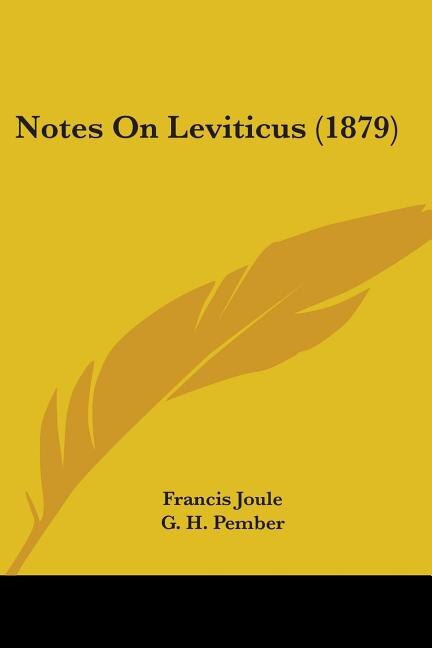 Front cover_Notes On Leviticus (1879)