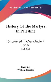 Couverture_History Of The Martyrs In Palestine