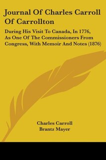 Couverture_Journal Of Charles Carroll Of Carrollton