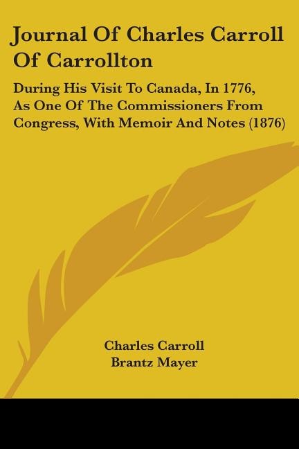 Couverture_Journal Of Charles Carroll Of Carrollton