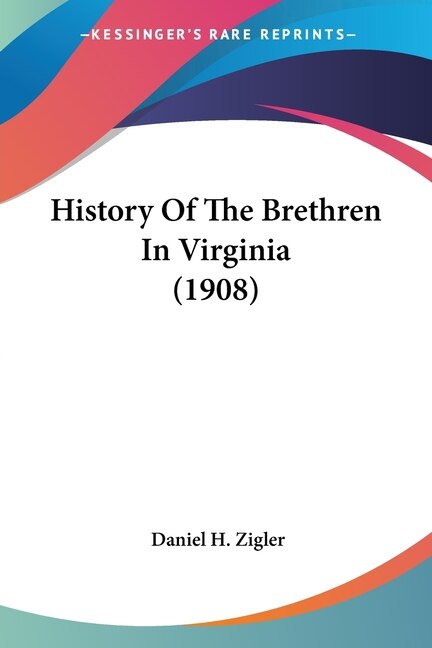 Front cover_History Of The Brethren In Virginia (1908)