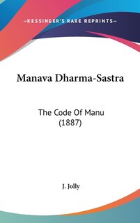 Front cover_Manava Dharma-Sastra
