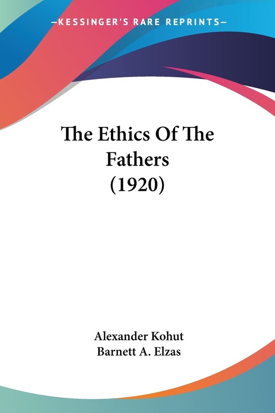 Front cover_The Ethics Of The Fathers (1920)
