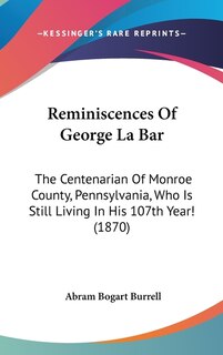 Front cover_Reminiscences Of George La Bar