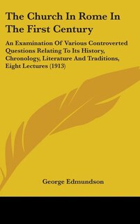 Couverture_The Church In Rome In The First Century