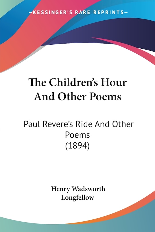Front cover_The Children's Hour And Other Poems