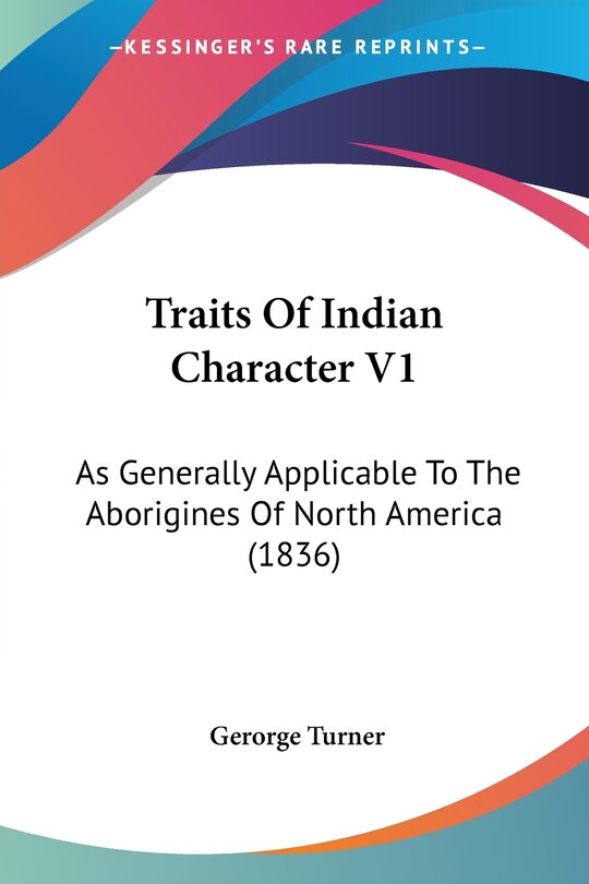 Front cover_Traits Of Indian Character V1