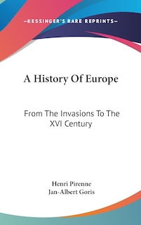 Front cover_A History Of Europe