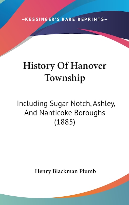 Front cover_History Of Hanover Township