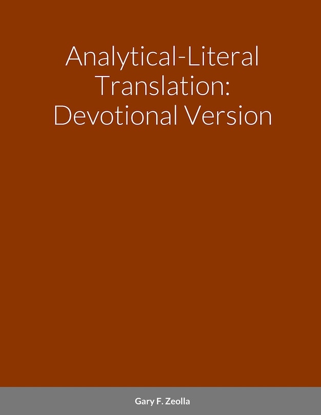 Front cover_Analytical-Literal Translation