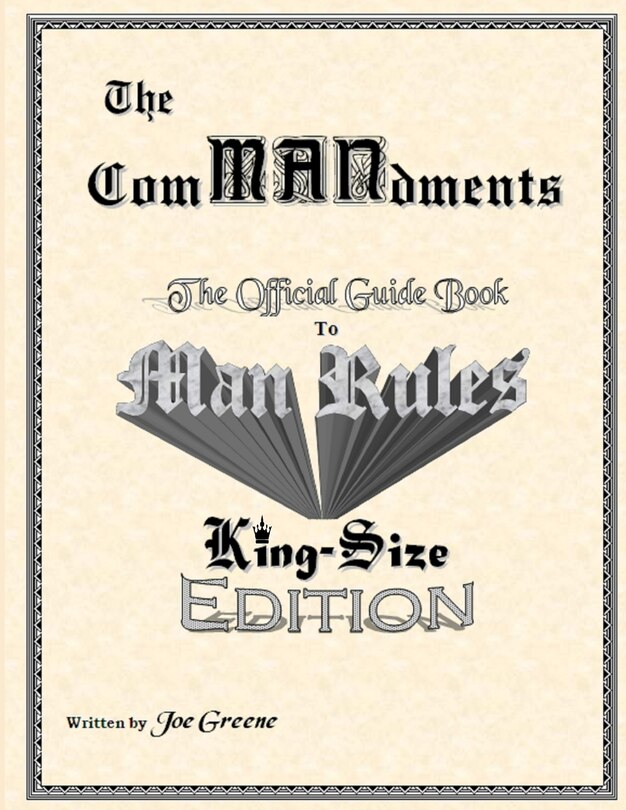 Couverture_The ComMANdments; The Official Guide Book to Man Rules, King-Size Edition