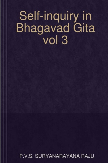 Front cover_Self-inquiry in Bhagavad Gita vol 3