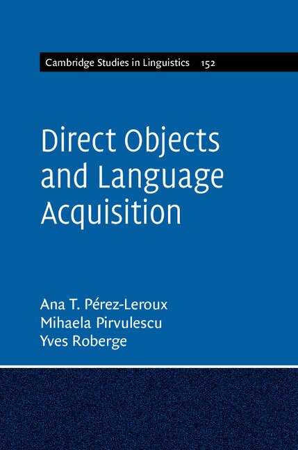 Couverture_Direct Objects And Language Acquisition