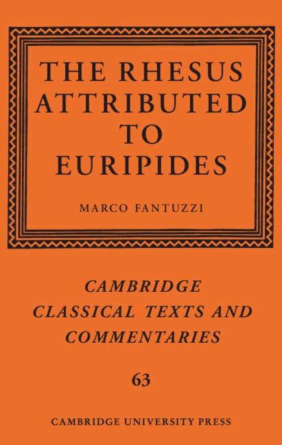 Couverture_The Rhesus Attributed To Euripides