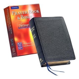 Front cover_Heritage Edition Prayer Book And Bible, Black Calf Split Leather, Cpkj424