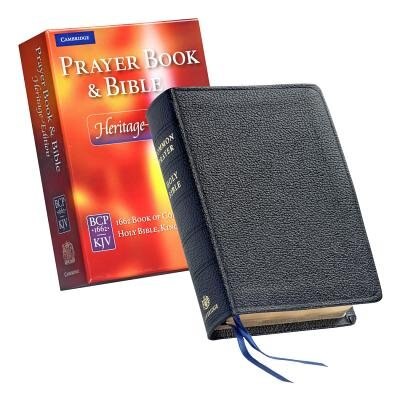 Front cover_Heritage Edition Prayer Book And Bible, Black Calf Split Leather, Cpkj424
