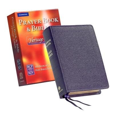 Front cover_Heritage Edition Prayer Book And Bible, Purple Calf Split Leather, Cpkj424