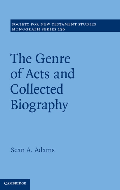 Couverture_The Genre of Acts and Collected Biography