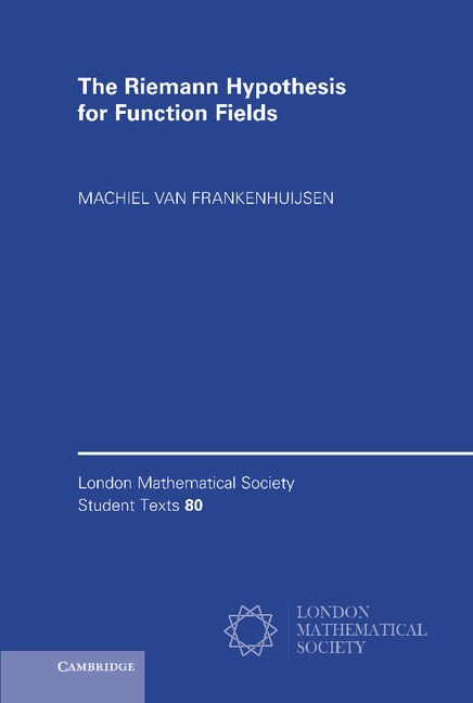 Front cover_The Riemann Hypothesis For Function Fields