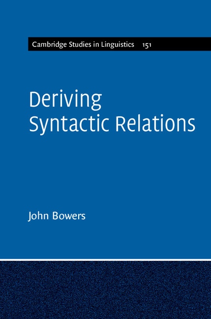 Front cover_Deriving Syntactic Relations