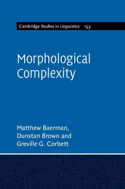 Front cover_Morphological Complexity