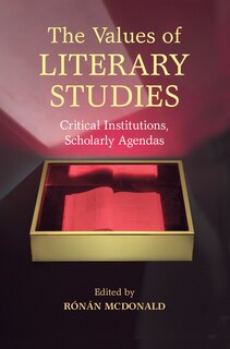 Front cover_The Values Of Literary Studies