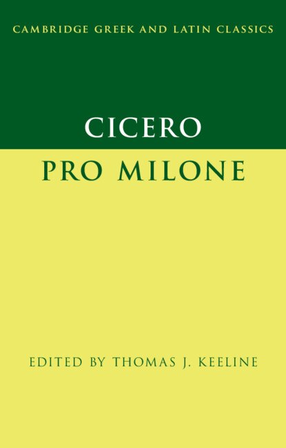 Couverture_Cicero: Pro Milone