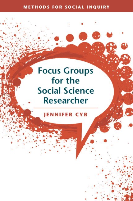 Front cover_Focus Groups For The Social Science Researcher