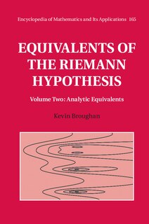 Front cover_Equivalents Of The Riemann Hypothesis: Volume 2, Analytic Equivalents