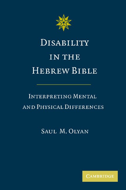 Front cover_Disability in the Hebrew Bible