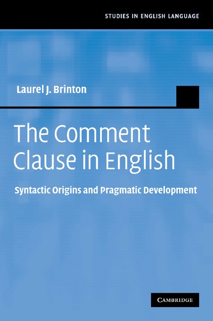 Couverture_The Comment Clause in English
