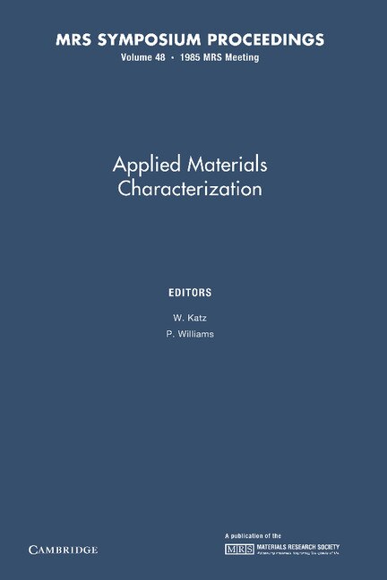 Front cover_Applied Materials Characterization: Volume 48